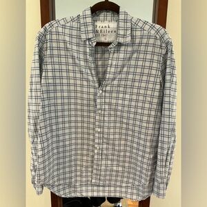 Frank & Eileen plaid button down Eileen top sz large